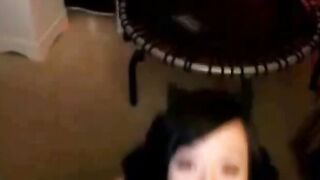 Adorable Asian Girl Plays with Dildo on Webcam
