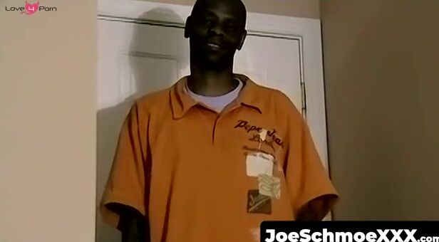 JoeSchmoeXXX.com - Black dude masturbates on the floor awaiting cum spray eagerly