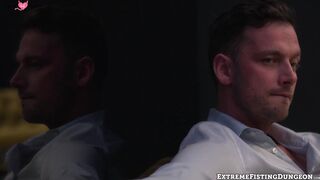 Damon Hearts oral warm up leads to dildo and fist fucking with Justin Jett