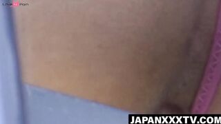 Asian chick unaware her juicy ass caught on hidden cam