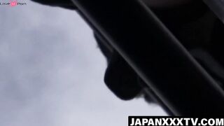 Asian chick unaware her juicy ass caught on hidden cam