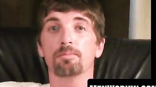 Older inked guy jerks his hard meat and shoots loads