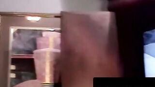 Hairy amateur with glasses drained by old perv's lips