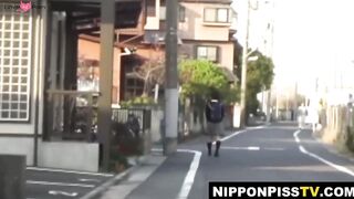 Japanese student caught urinating public by secret watcher