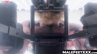 Bound guy Rick S harshly teased by plump Achilles soles