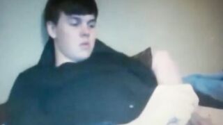 Chubby Guy Strokes His Huge Cock on Cam