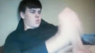Chubby Guy Strokes His Huge Cock on Cam