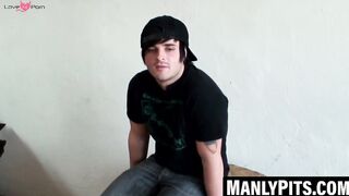 Alluring Tyler jacks massive rod while big balls bounce