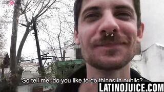Mustached Marc savors my boner and balls for cash