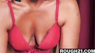Playful grandma Arwen receives rough doggystyle while moaning