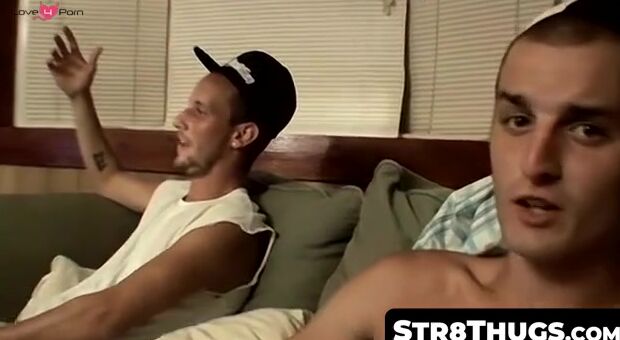 Str8Thugs.com - Straight thug's solo post-exercise cock stroking and cum blasting mas