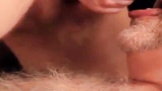 Bearded Daddy Bear Sucks and Cums on Cock