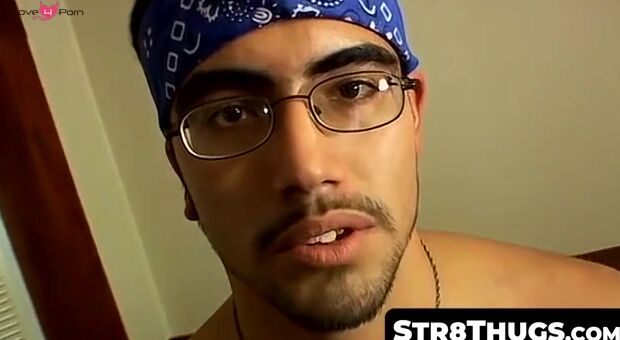Str8Thugs.com - Straight buff thug strokes his cock to a satisfying and creamy cum