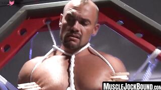 MuscleJockBound.com - Dire Callahan smashes pins on Jessie with baton