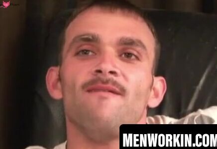 Amateur jerks off ater interview and cums hard