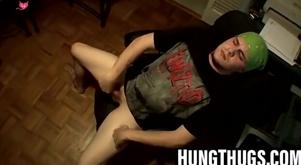 Eager straight guy works cock till cum spurts out