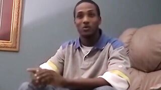JoeSchmoeXXX.com - Black amateur stud masturbates for the camera and blasts hard