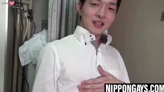 Young Japanese erupts thick load from hard wanking