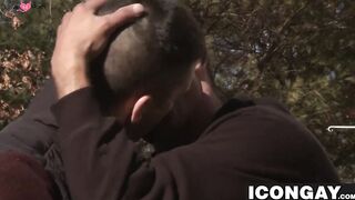 Nick works on rimming Joshs hungry hole while his moans