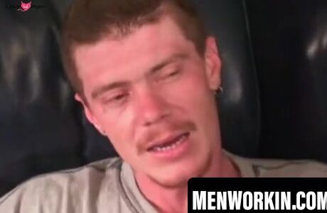 Rough stud jerks off solo and cums all over himself