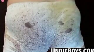 Bryce Corbin jerks to creamy explosion in undies