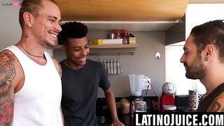 Tatted Igor Lucious double teamed by Andre Pijote and Lucas