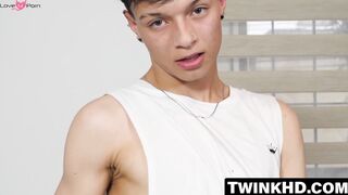 Twink Sebastian Jed does first ever jerking audition