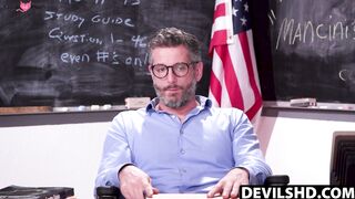 Mikes class teaches Katie Kush to suck and ride cock like pro