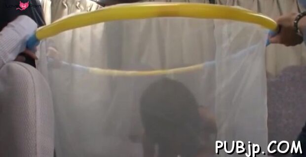 Helpless teen fingered in public
