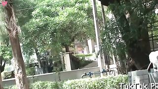 Smacking a big throbbing cock