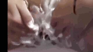 Stepmom lets me watch as she shaves her cunt