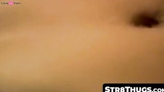 Str8Thugs.com - Skinny young bad boy jerks off his big cock solo and cums with intens