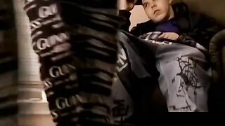 Fat young amateur jerks off while getting mouth service