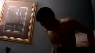 Old amateur sucks BBC and white cock to double climax