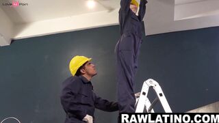 Workers Felix and Fran savagely breed and cum