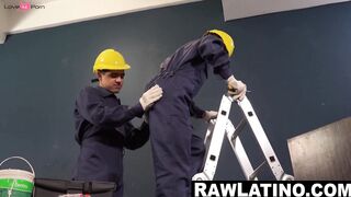 Workers Felix and Fran savagely breed and cum