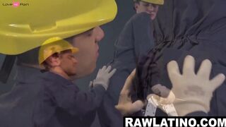Workers Felix and Fran savagely breed and cum