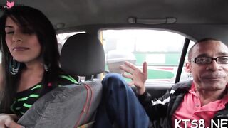 Small-tittied tranny slut in action