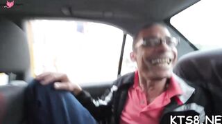 Small-tittied tranny slut in action