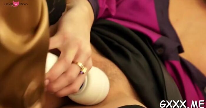 Babe plays with huge toy