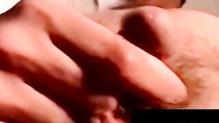 Porn watching homo strokes shaft to messy finish