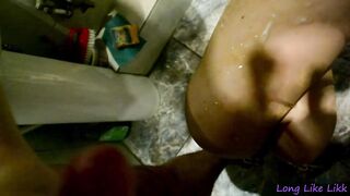 I masturbate him inside the restroom