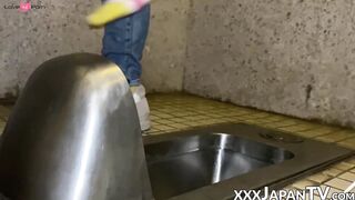 Japanese Bombshell - Yoga Panties Shower with Stroker in Hot Bathroom