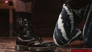 WoodxBound commands Jason to slowly lick Drew from his boots upwards
