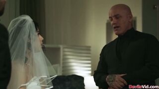 Stepson watching his stepdad fucking his wife after wedding