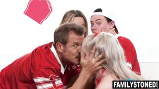 Hot MILFs Share Their Husbands With Two barely legal Guys - Anna Bell Peaks & Charli Fox