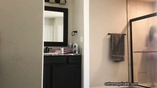 Step-Mom Shower Peeping Jerk Off Session - Stepdaughter's POV