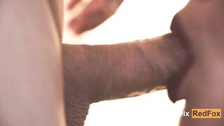 4K Super close-up bj with cum into mouth