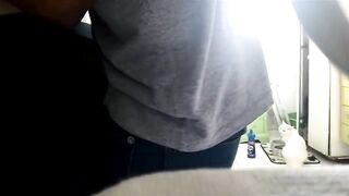 White women boned by her ebony BF into the kitchen