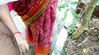 Outside Fucking Stepmom inside outdoor backyard doggy cum on boob